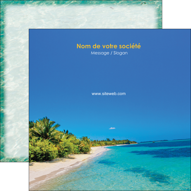 imprimer flyers sejours plage sable mer MIDBE37067