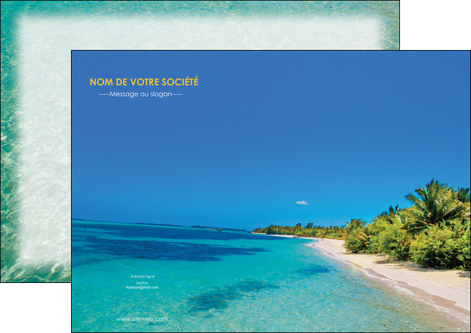 impression flyers sejours plage sable mer MIDBE37069