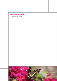 imprimer tete de lettre agriculture papillons fleurs nature MLGI37105