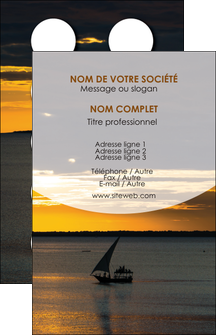 exemple carte de visite sejours paysage mer pirogue MIDBE37139