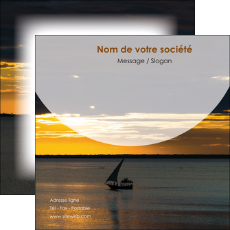 realiser flyers sejours paysage mer pirogue MIDBE37147