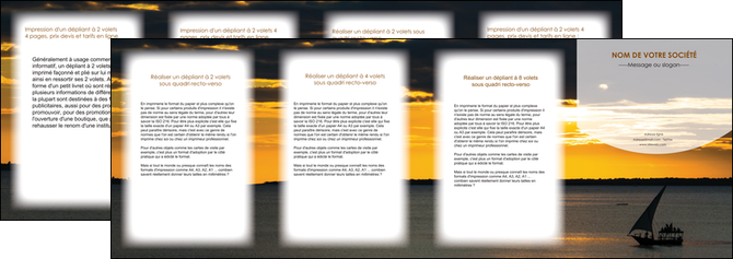 faire modele a imprimer depliant 4 volets  8 pages  sejours paysage mer pirogue MIDBE37159