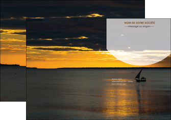 exemple pochette a rabat sejours paysage mer pirogue MIDBE37171