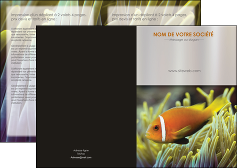 faire depliant 2 volets  4 pages  animal originale belle photo idee MIDBE37473