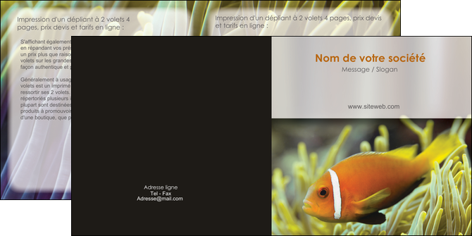 realiser depliant 2 volets  4 pages  animal originale belle photo idee MIDBE37479