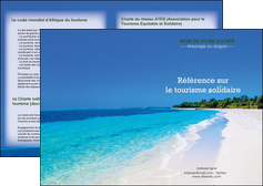 creation graphique en ligne depliant 2 volets  4 pages  sejours plage mer sable blanc MLGI37575