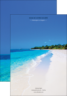 modele flyers sejours plage mer sable blanc MLGI37577