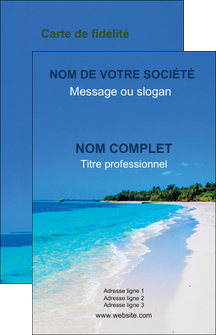 creer modele en ligne carte de visite sejours plage mer sable blanc MLGI37585