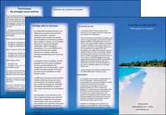realiser depliant 3 volets  6 pages  sejours plage mer sable blanc MLGI37603