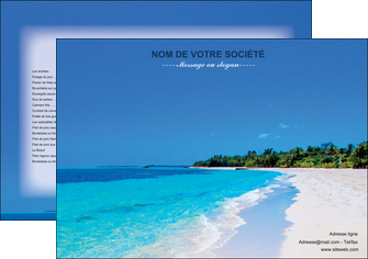 faire modele a imprimer set de table sejours plage mer sable blanc MLGI37607