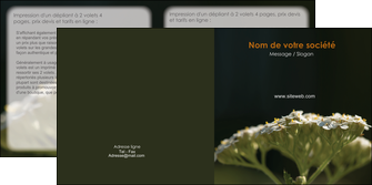 creation graphique en ligne depliant 2 volets  4 pages  fleuriste et jardinage plantes cactus fleurs MLGI37691