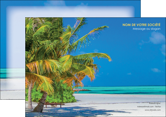 realiser affiche paysage plage cocotier sable MIDBE37723