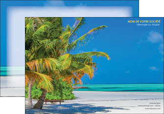 imprimerie affiche paysage plage cocotier sable MIDBE37727