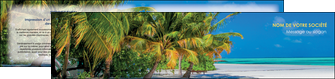 maquette en ligne a personnaliser depliant 2 volets  4 pages  paysage plage cocotier sable MIDBE37737