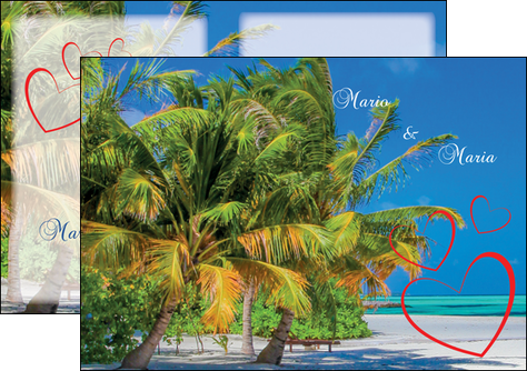 cree depliant 2 volets  4 pages  plage cocotier mer MLIG37751