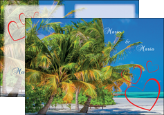 cree depliant 2 volets  4 pages  plage cocotier mer MLIG37751