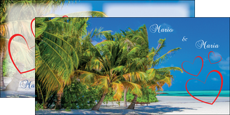 modele depliant 2 volets  4 pages  plage cocotier mer MLIG37753