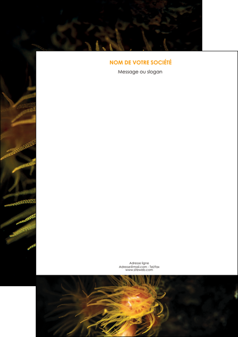 creation graphique en ligne tete de lettre animal meduse fond de mer plongee MIDBE37803