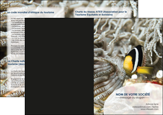 faire depliant 2 volets  4 pages  animal poisson plongee nature MIDBE37903