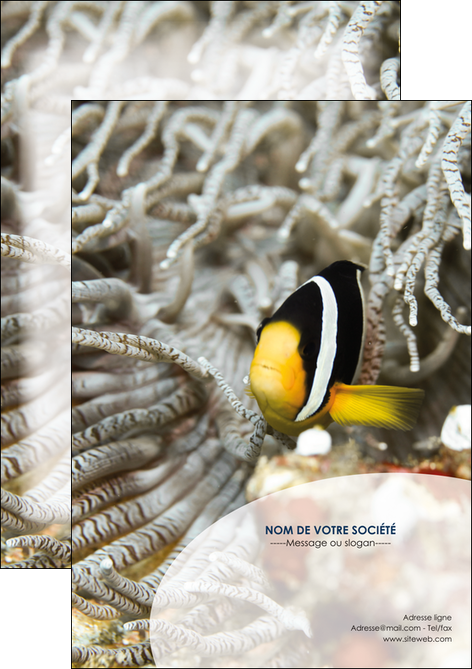 creation graphique en ligne flyers animal poisson plongee nature MIDBE37905