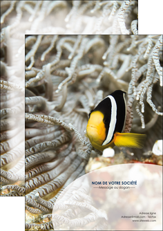 creation graphique en ligne flyers animal poisson plongee nature MIDBE37905