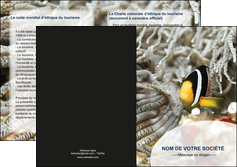 impression depliant 2 volets  4 pages  animal poisson plongee nature MIDBE37909