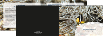 personnaliser modele de depliant 2 volets  4 pages  animal poisson plongee nature MIDBE37919