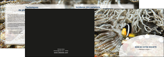 modele depliant 2 volets  4 pages  animal poisson plongee nature MIDBE37921