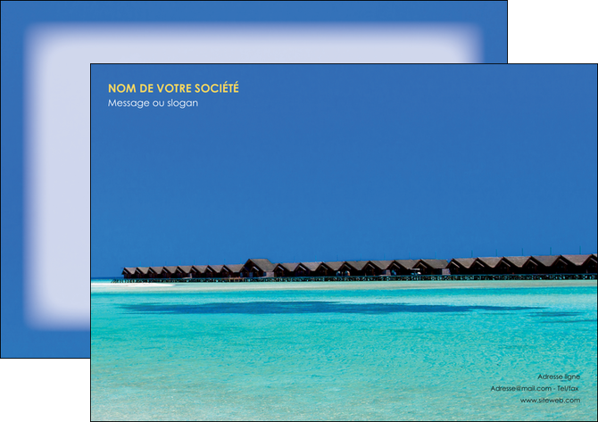 exemple flyers sejours plage bungalow mer MIDBE38025