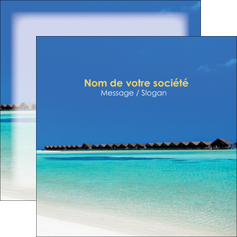 imprimer flyers sejours plage bungalow mer MIDBE38027