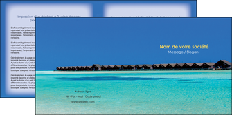 faire depliant 2 volets  4 pages  sejours plage bungalow mer MIDBE38029