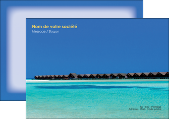 modele flyers sejours plage bungalow mer MIDBE38035