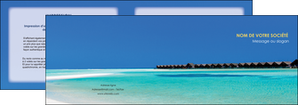 modele en ligne depliant 2 volets  4 pages  sejours plage bungalow mer MIDBE38045