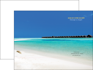 creation graphique en ligne pochette a rabat sejours plage bungalow mer MIDBE38049