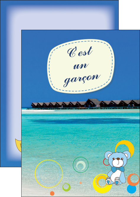 creer modele en ligne flyers plage mer bungalow MLIG38057