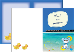 cree depliant 2 volets  4 pages  plage mer bungalow MLIG38067
