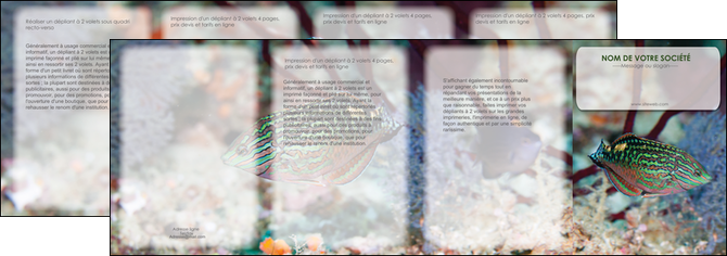 creer modele en ligne depliant 4 volets  8 pages  plongee  poisson plongee nature MIDBE38151