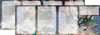creer modele en ligne depliant 4 volets  8 pages  plongee  poisson plongee nature MIDBE38151