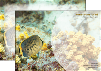 maquette en ligne a personnaliser flyers plongee  poisson plongee nature MIDBE38225