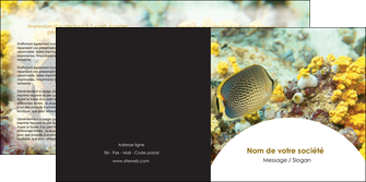 faire depliant 2 volets  4 pages  animal poisson plongee nature MIDBE38229