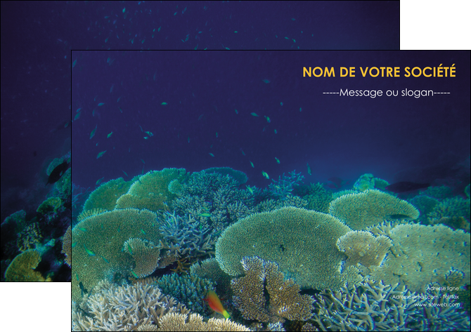 creation graphique en ligne affiche chasse et peche algues vertes poissons animal MIDBE38313