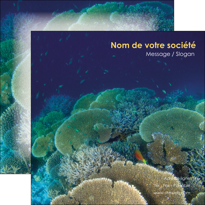 maquette en ligne a personnaliser flyers chasse et peche algues vertes poissons animal MIDBE38323