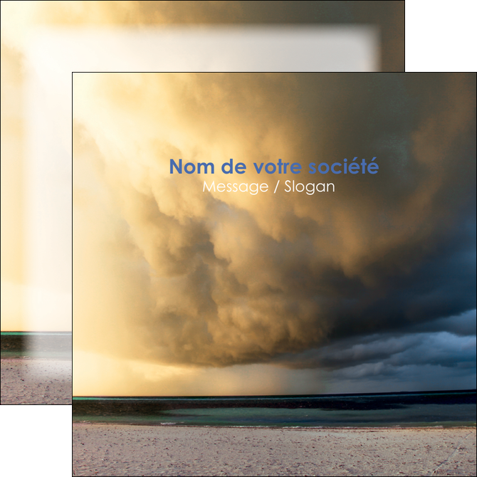 realiser flyers tourisme  plage mer sable MIDBE38751