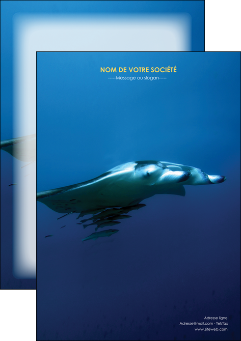 imprimer affiche animal poissons animal plongee MIDBE38795