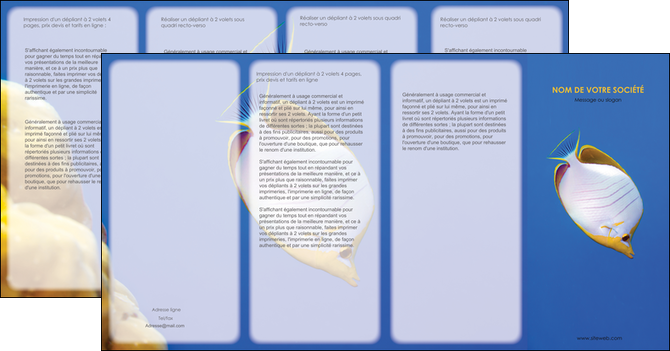modele depliant 4 volets  8 pages  poisson et crustace poissons mer ocean MIDLU38867