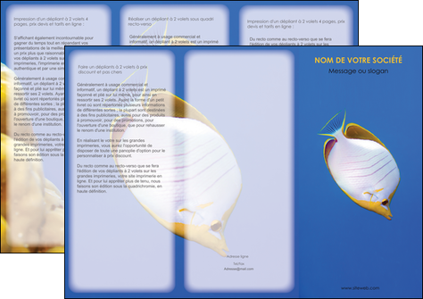 modele depliant 3 volets  6 pages  poisson et crustace poissons mer ocean MIDLU38877