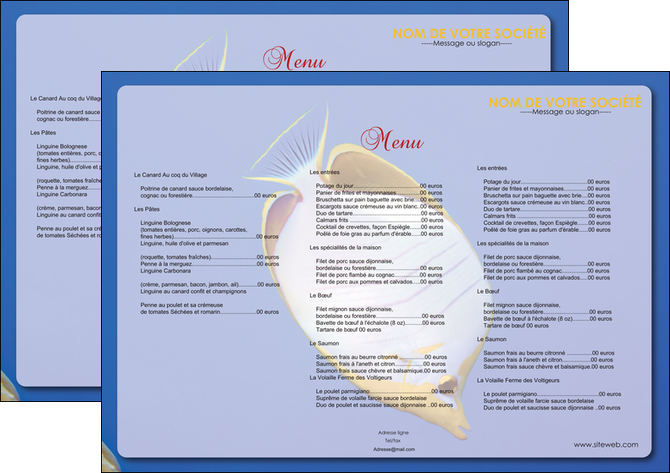 modele en ligne set de table poisson et crustace poissons mer ocean MIDLU38879