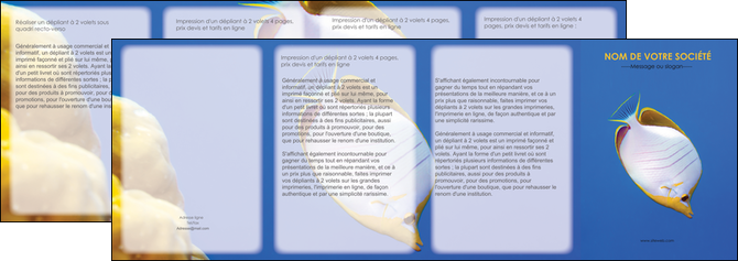 personnaliser modele de depliant 4 volets  8 pages  poisson et crustace poissons mer ocean MIDLU38883