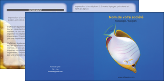 faire modele a imprimer depliant 2 volets  4 pages  poisson et crustace poissons mer ocean MIDLU38891