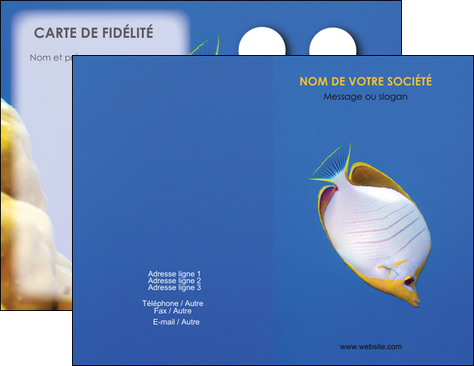 creation graphique en ligne carte de visite poisson et crustace poissons mer ocean MIDLU38893